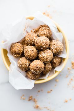 Cinnamon Toasted Coconut Bliss Balls (Paleo, Vegan