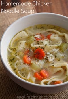 Classic Chicken Noodle Soup with Homemade Noodles