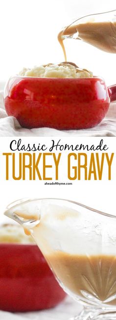 Classic Homemade Turkey Gravy