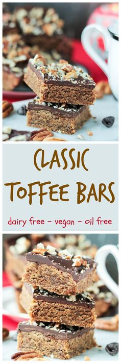 Classic Vegan Toffee Bars