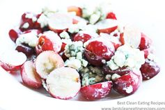 Clean Eating Snack Recipe – Grape and Blue Cheese Bowl