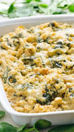 Clean Eating Spinach and Artichoke Quinoa Casserole