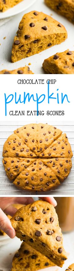 Clean Pumpkin Chocolate Chip Scones