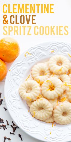 Clementine and Clove Spritz Cookies