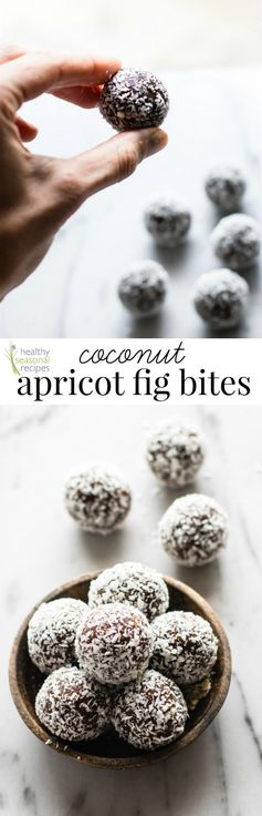 Coconut apricot fig bites