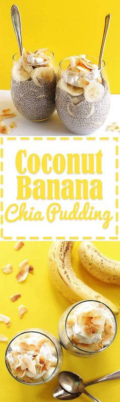 Coconut Banana Chia Seed Pudding (V + GF