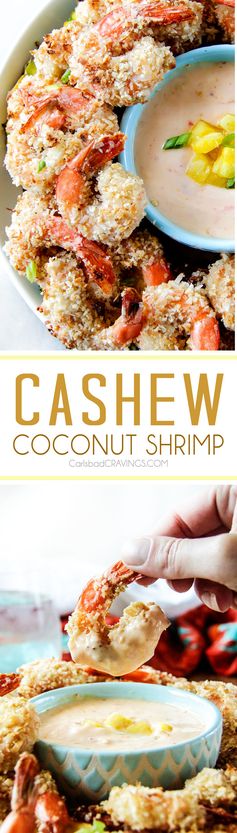 Coconut Cashew Shrimp with Pineapple Sweet Chili Dip