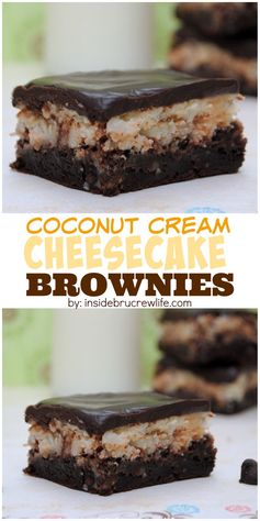 Coconut Cream Cheesecake Brownies