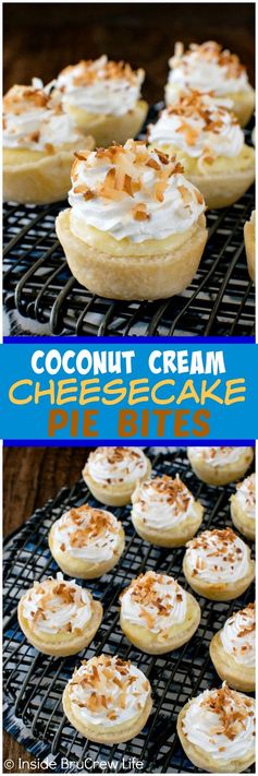 Coconut Cream Cheesecake Pie Bites