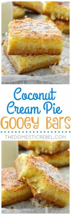 Coconut Cream Pie Gooey Bars