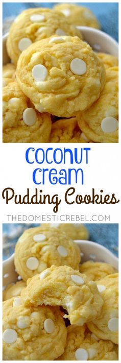 Coconut Cream Pudding Cookies