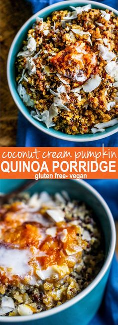 Coconut Cream Pumpkin Quinoa Porridge (Vegan