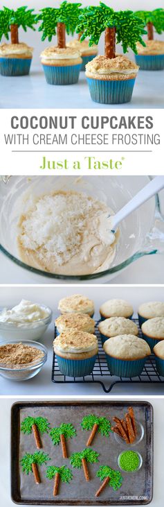 Coconut Cupcakes with Cream Cheese Frosting