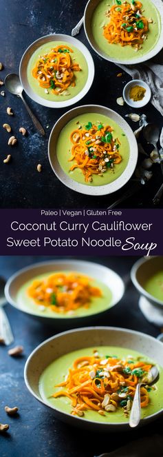 Coconut Curry Soup with Sweet Potato Noodles