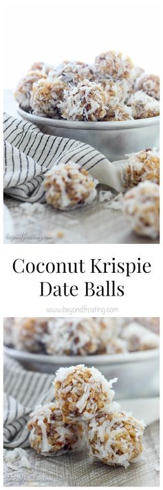 Coconut Krispie Date Balls