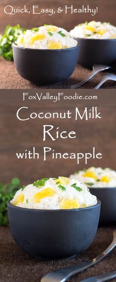 Coconut Milk Rice with Pineapple