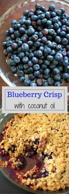 Coconut Oil Blueberry Crisp Crumble