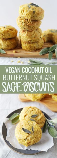 Coconut oil butternut squash sage biscuits