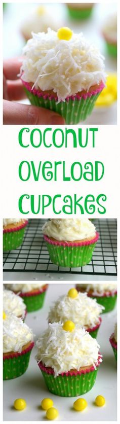 Coconut Overload Cupcakes with Coconut Cream Cheese Frosting