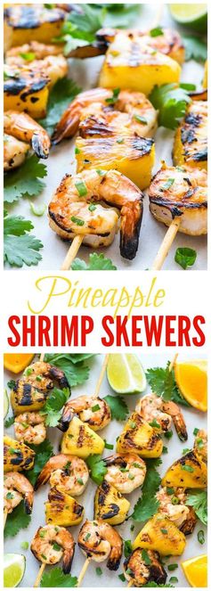 Coconut Pineapple Shrimp Skewers