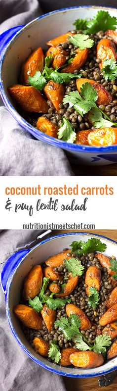 Coconut Roasted Carrot and Puy Lentil Salad