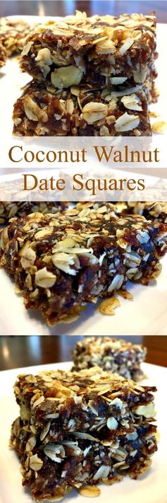 Coconut Walnut Date Squares