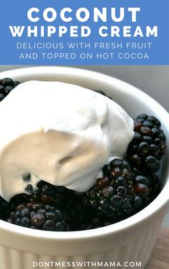 Coconut Whipped Cream with Fresh Berries