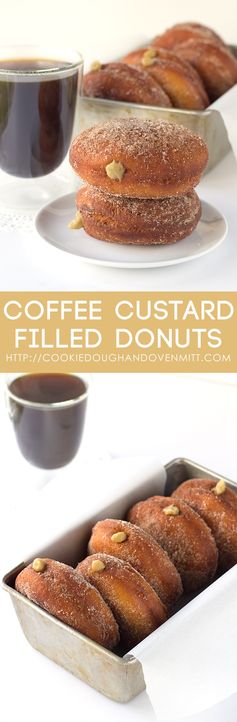 Coffee Custard Filled Donuts