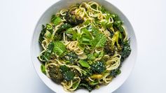 Cold Sesame Noodles with Broccoli and Kale