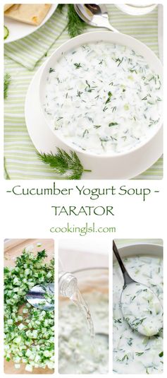 Cold Yogurt Cucumber Soup - Tarator