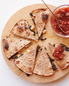 Collard Greens and White Beans Quesadilla