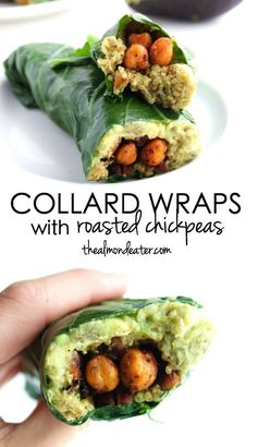 Collard Wraps with Roasted Chickpeas