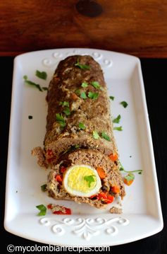 Colombian Style Stuffed Meatloaf (Albondigón Colombiano