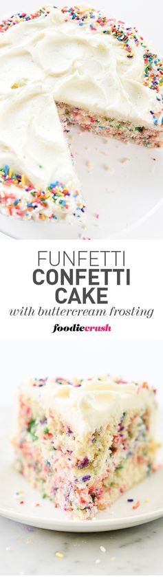 Confetti Cake With Buttercream Frosting