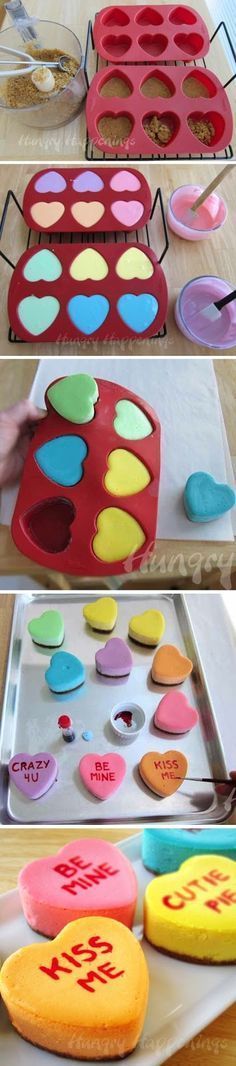 Conversation Heart Cheesecakes