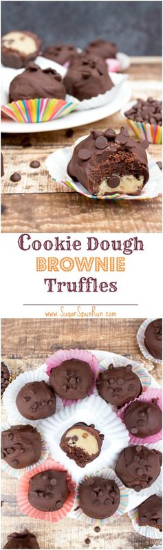 Cookie Dough Brownie Truffles