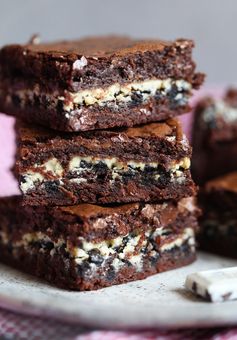 Cookies and Cream Stuffed Brownies