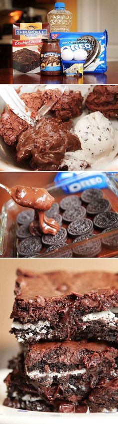 Cookies 'N Cream Oreo Fudge Brownies