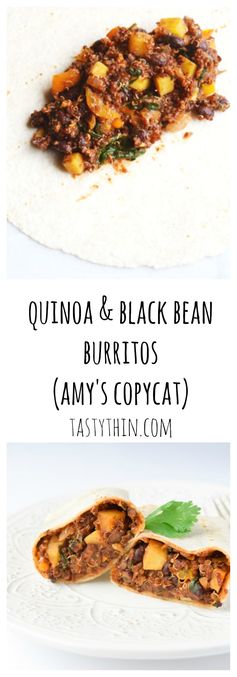 Copycat Amy's Quinoa Black Bean Burritos