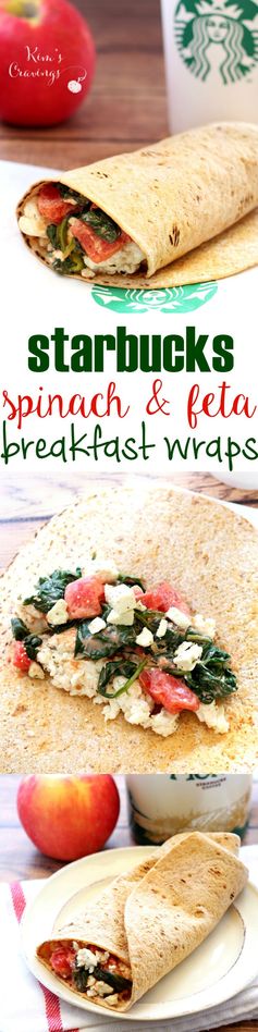 Copycat Starbucks Spinach & Feta Breakfast Wraps