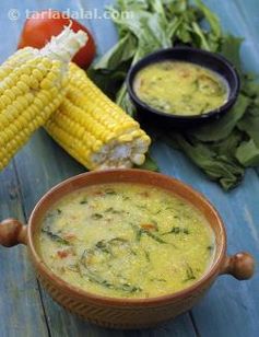 Corn, Tomato and Spinach Soup