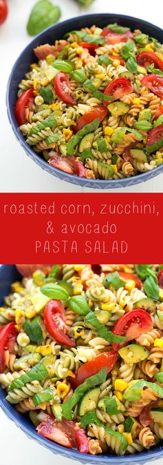 Corn, Zucchini, and Avocado Pasta Salad