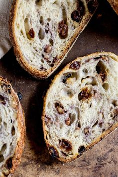 Country sourdough with walnuts + raisins