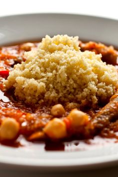 Couscous With Tomatoes, Okra and Chickpeas