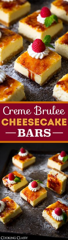 Crème Brûlée Cheesecake Bars