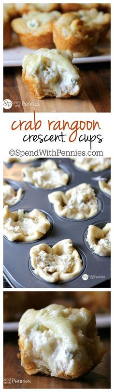 Crab Rangoon Crescent Cups