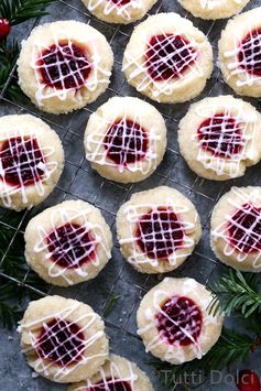 Cranberry Almond Thumbprint Cookies