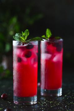 Cranberry and Mint Rum Punch