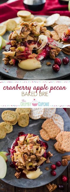 Cranberry Apple Pecan Baked Brie