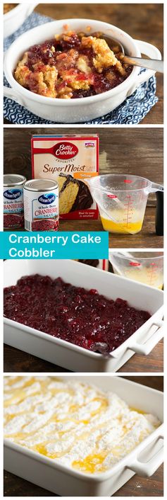 Cranberry Cake Cobbler